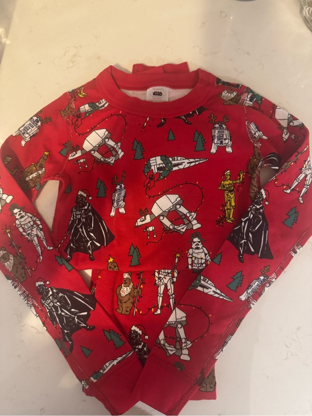 Hanna Andersson Red Star Wars Holiday Pajama Top